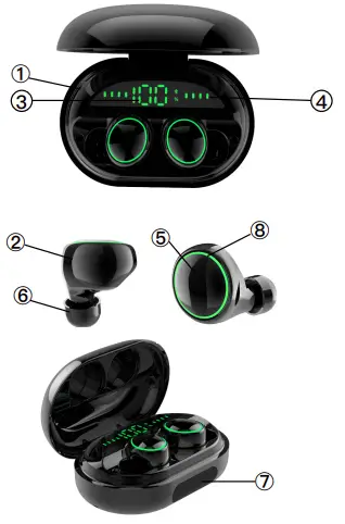 Donerton C5S Stereo Wireless Earbuds-