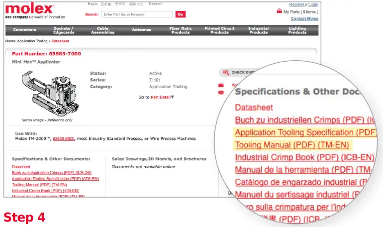 molex Guide on How to Find Tooling - Review the application tooling