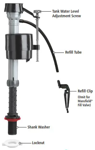 Fluidmaster K-400A-023 Mansfield Toilet Fill Valve and Flush Valve Seal Repair Kit - 1