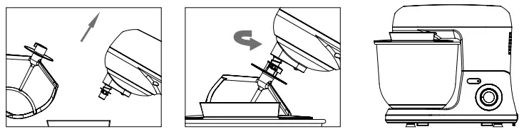 JOHN LEWIS JLSM618 5L Stand Food Mixer-position