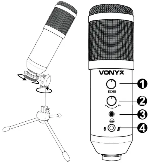 VONYX CM320 Series 173.550 Studio Micro USB - CONTROLS