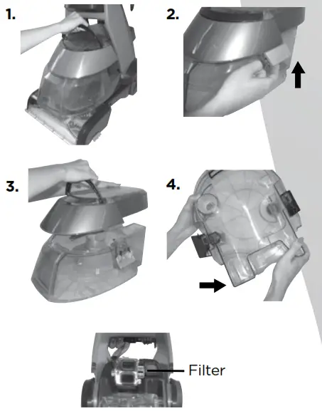 Bissell 17N4 Series Deep Clean ProHeat - Clean-up