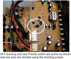 Dedicated CH1 Mic/Line Ducking and Rear Priority Switch Function