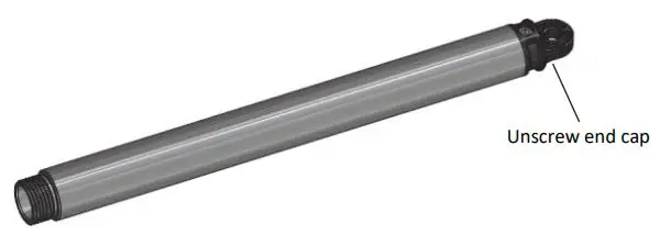HOBO MX2001-04 MX Water Level Logger User Manual - Unscrew the end cap on the top end