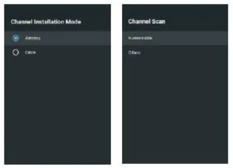 ALLVIEW 50ePlay6100-U 4K Ultra HD Smart TV Android User Guide - Enter Menu – Settings – Channel – Channels