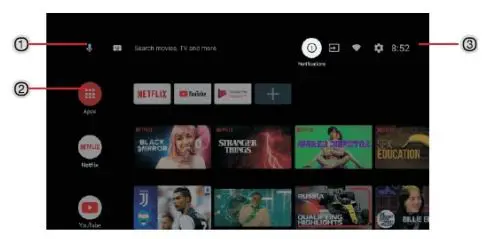 ALLVIEW 50ePlay6100-U 4K Ultra HD Smart TV Android User Guide - Home Screen