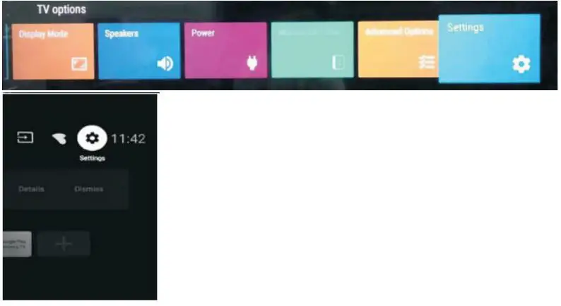 ALLVIEW 50ePlay6100-U 4K Ultra HD Smart TV Android User Guide - There are two ways to enter