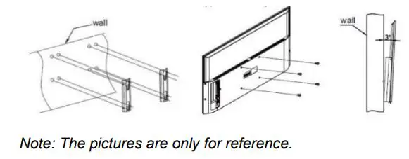 ALLVIEW 50ePlay6100-U 4K Ultra HD Smart TV Android User Guide - Wall-hanging bracket