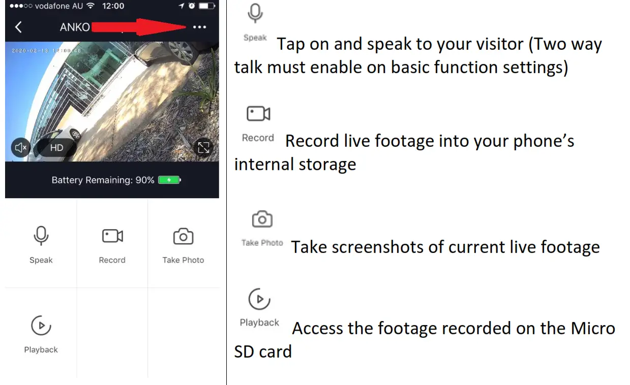 Kmart Snap 8S FULL HD Battery Wifi Outdoor Camera -Camera usage