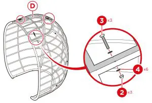 bcp SKY6112 Wicker Egg Chair - ASSEMBLY 2
