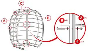 bcp SKY6112 Wicker Egg Chair - ASSEMBLY