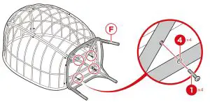 bcp SKY6112 Wicker Egg Chair - ASSEMBLY 4