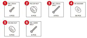 bcp SKY6112 Wicker Egg Chair - HARDWARE