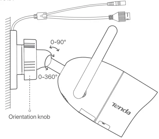 Tenda CT6 Outdoor Wi Fi Camera - Angle