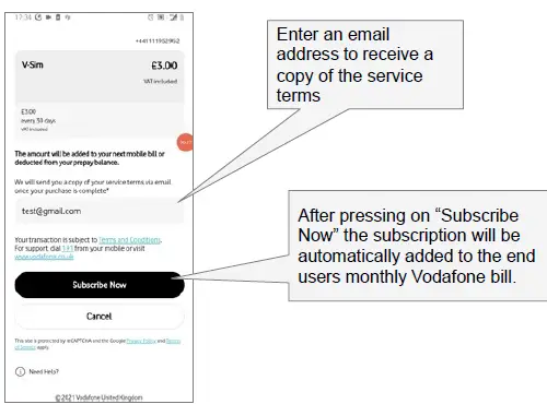 THINKWARE DASH CAM Activation of the Vodafone Sim Smart Sim FIG 12