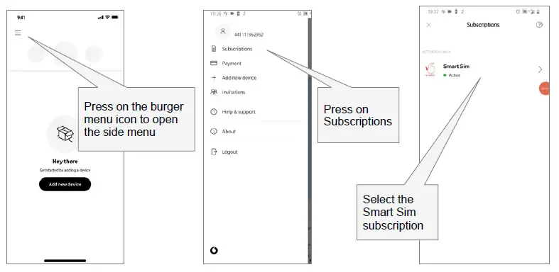 THINKWARE DASH CAM Activation of the Vodafone Sim Smart Sim FIG 16