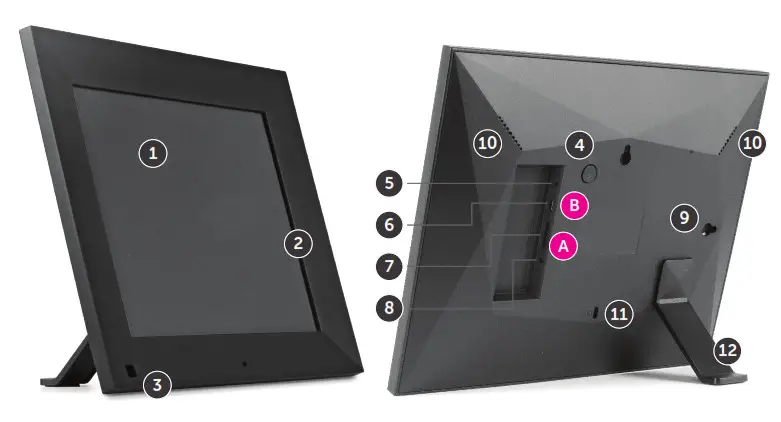 Aluratek ADPFR09 9 Inch Multimedia Digital Photo Frame