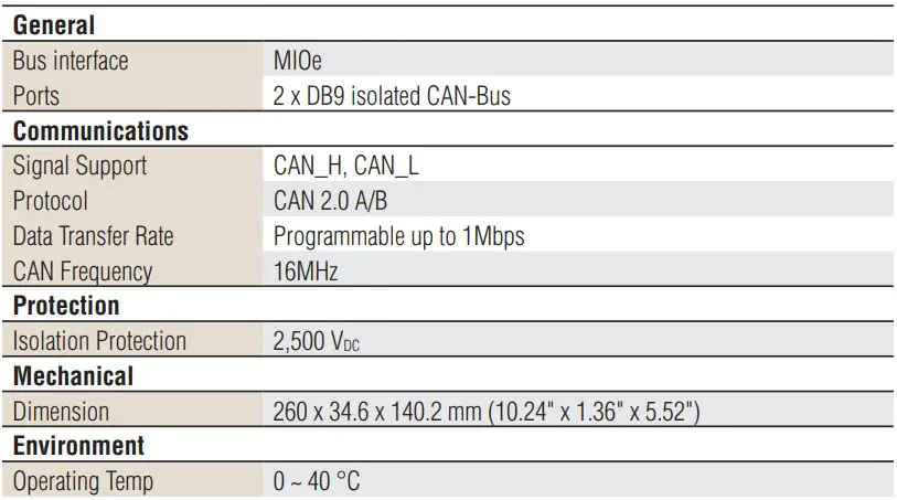 advantech Modular Fanless Box PC - AMO-2203E Specifications