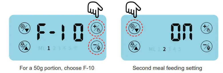 Veken VK1453 Automatic Pet Feeder- Meal time setting 2
