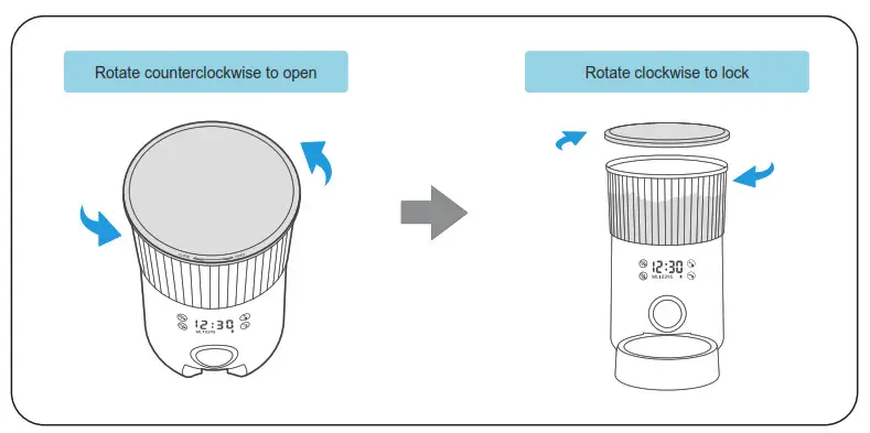 Veken VK1453 Automatic Pet Feeder- Setting 3