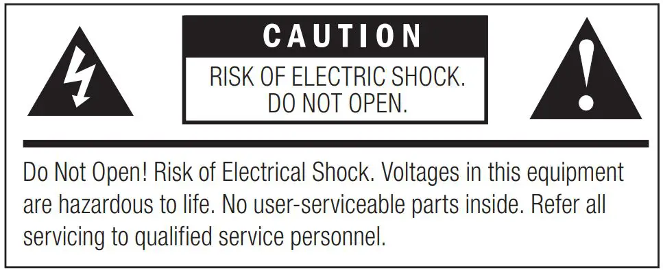 jamo Studio 500 600 Series - Caution