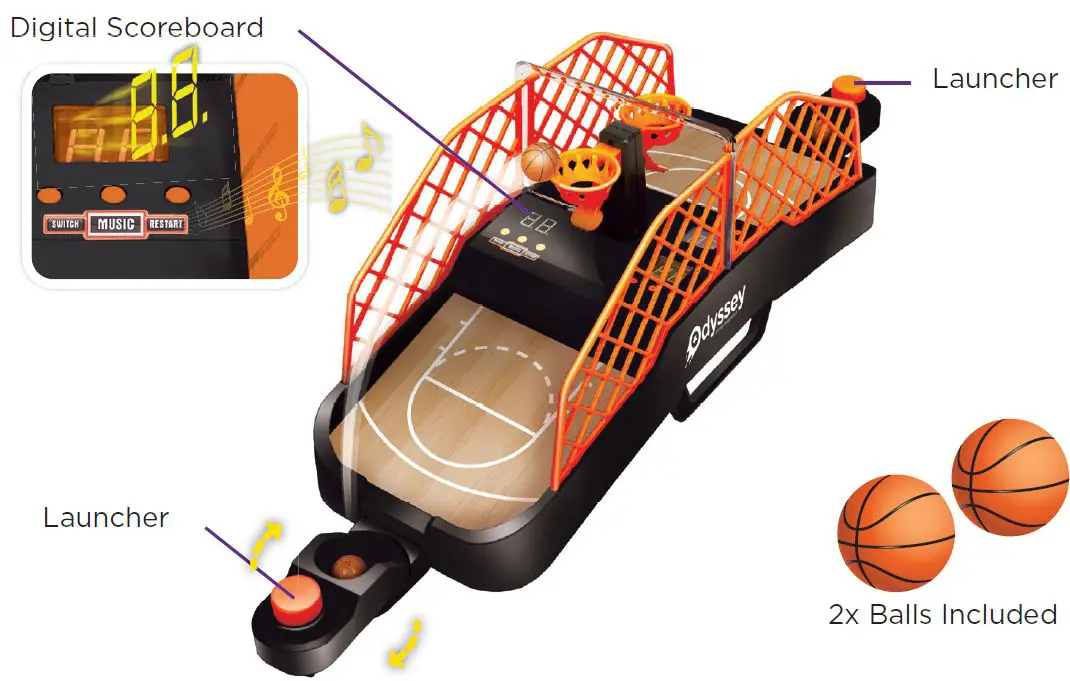 Odyssey toys ODY-8155 Dueling Desktop Basketball Game fig2