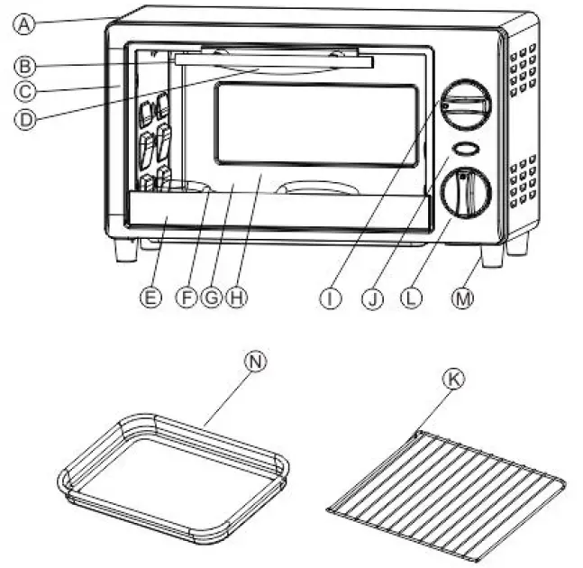 Adexa TO0801 8L Mini Electric Oven-1
