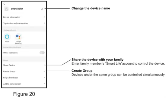 dewenwils HOWT11A WiFi Outdoor Smart Outlet - Device name