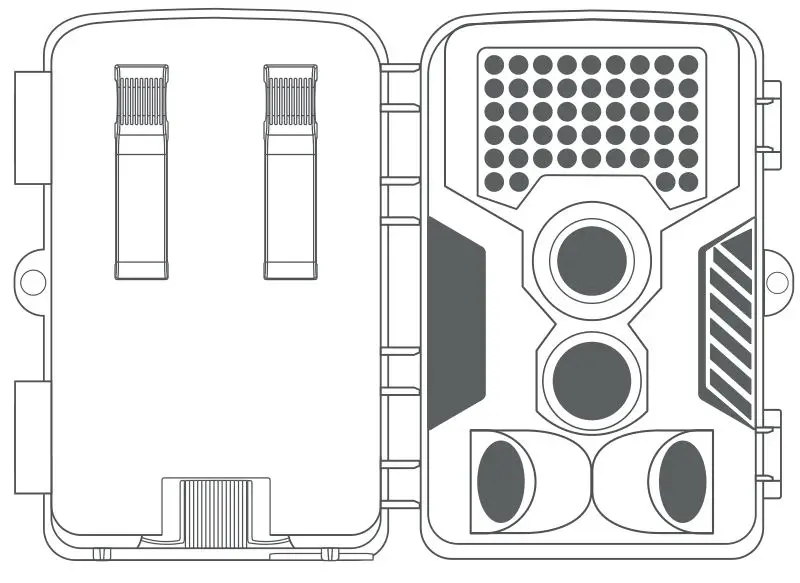 ReXING H1 HD 16MP Trail Camera Day & Night Ultra Fast Motion Detection - Back Side