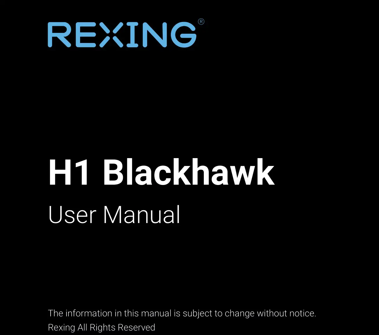 ReXING H1 HD 16MP Trail Camera Day & Night Ultra Fast Motion Detection User Manual