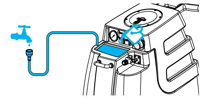 Mytee 1000DX-200 Speedster Deluxe Box Extractor - Filling the Solution Tank