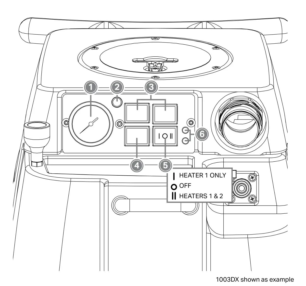 Mytee 1000DX-200 Speedster Deluxe Box Extractor - Switch Plate