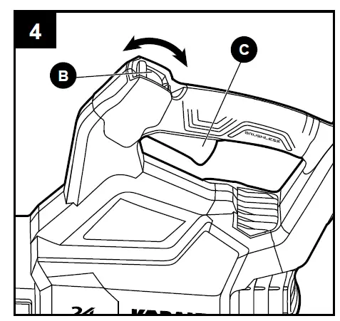 KOBALT KHB 2024B-03 Brushless Handheld Cordless Electric Leaf Blower FIG 5
