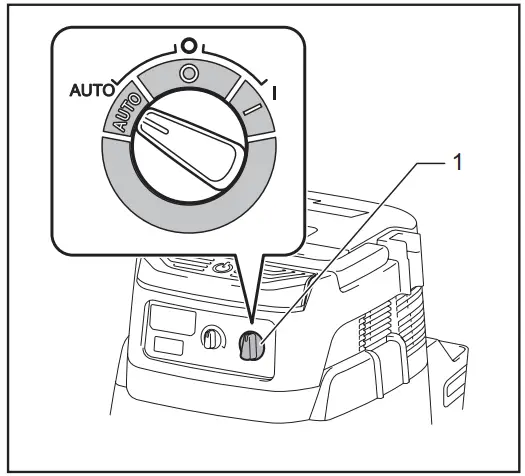 vacuum cleaner to "AUTO"