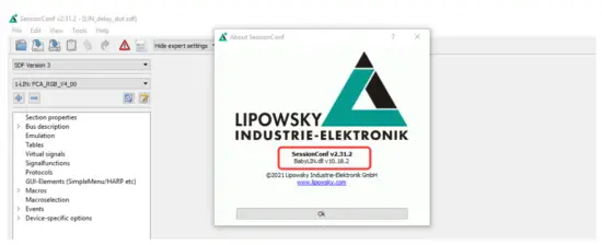 LIPOWSKY Baby LIN MB II LIN and CAN Bus Simulator with Rs 232 Ethernet Interface - log