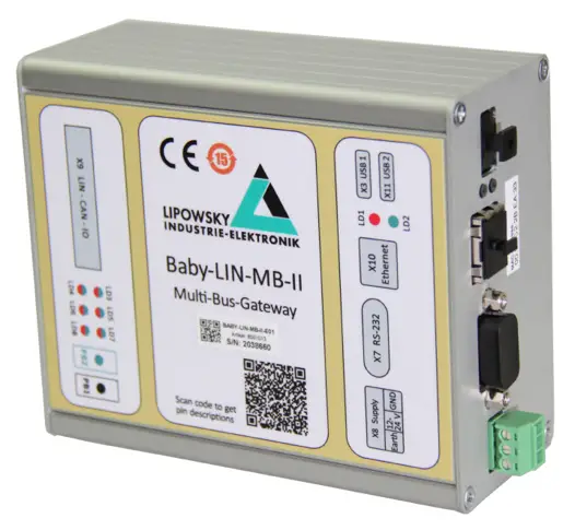 LIPOWSKY Baby LIN MB II LIN and CAN Bus Simulator with Rs 232 Ethernet Interface