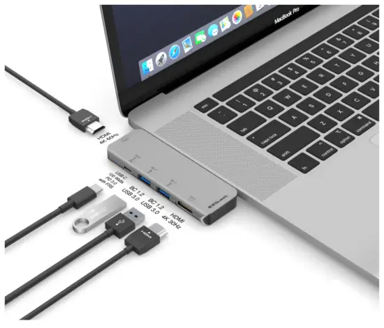 EZQuest X40225 USB C Dual HDMI Multimedia Hub Adapter