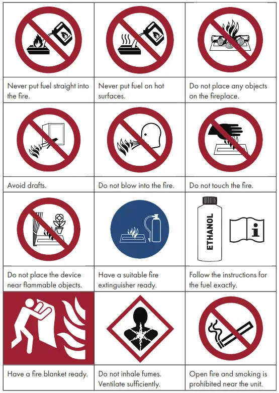 KLARSTEIN 10033265 Ethanol Fireplace - Fig