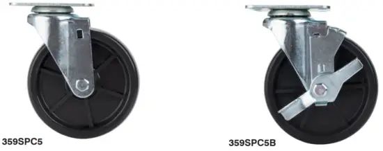 AVANTCO 177FF300N Natural Gas 40 Ib Satinless Steel Floor Fryer - Caster Parts