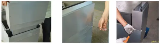 AVANTCO 177FF300N Natural Gas 40 Ib Satinless Steel Floor Fryer - Flue Installation2