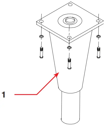 AVANTCO 177FF300N Natural Gas 40 Ib Satinless Steel Floor Fryer - Leg Parts