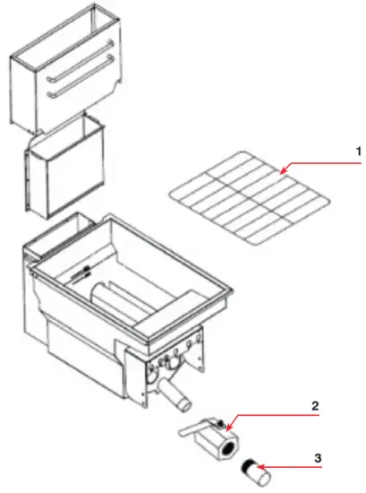 AVANTCO 177FF300N Natural Gas 40 Ib Satinless Steel Floor Fryer - Tank Parts