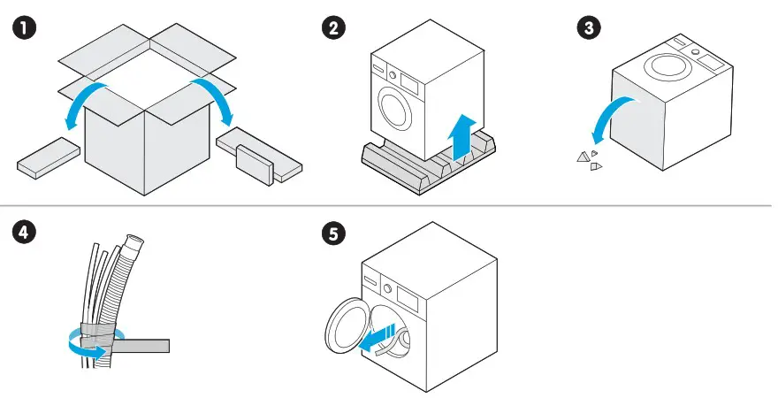 ELVITA CTM7840V Washing Machine - Unpack the machine