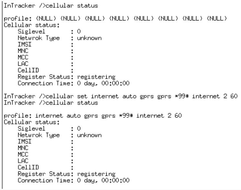 Parameters of Cellular