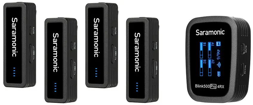 Saramonic Blink500 Pro B8 2.4GHz Four-Channel Wireless Microphone System
