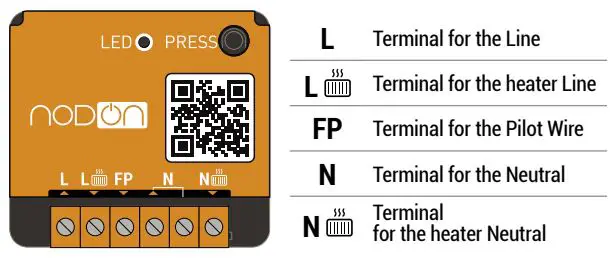 NODON SIN-2-FP-01 Pilot Wire Heating Module User Guide - MODULE INPUTS