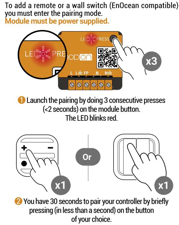 NODON SIN-2-FP-01 Pilot Wire Heating Module User Guide - PAIRING PROCEDURE