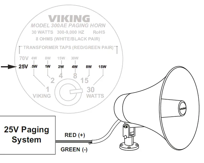 VIKING 300AE 30 Watt Paging Horn-4