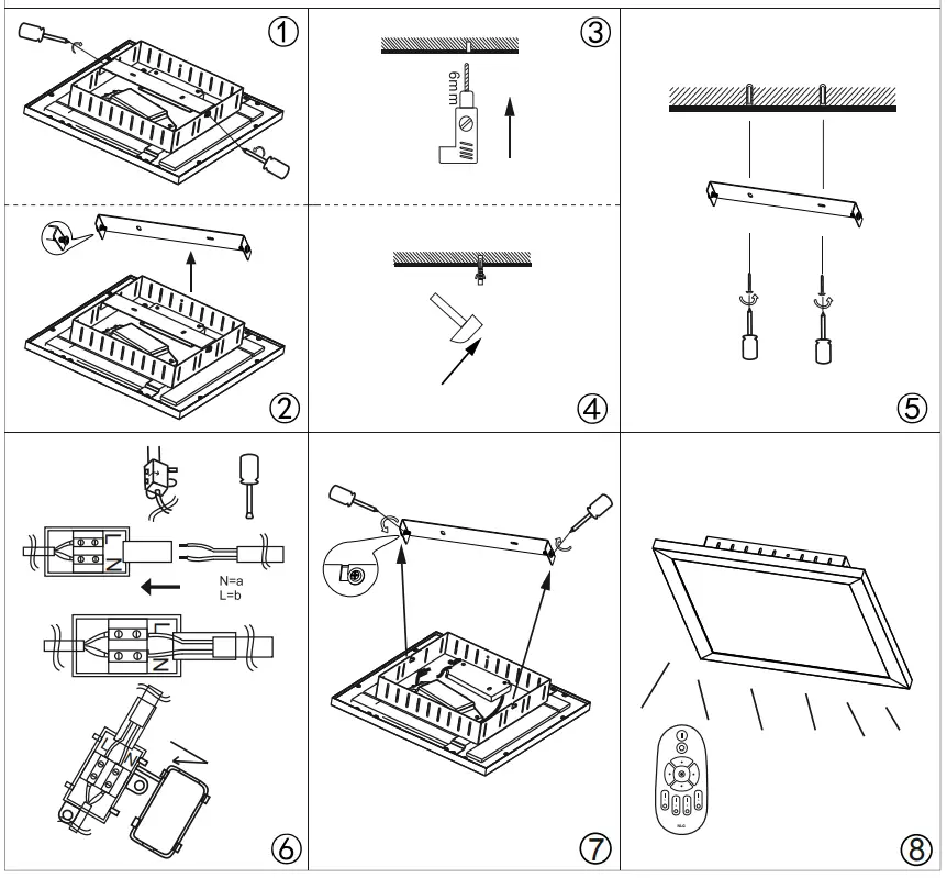 LeuchtenDireckt 14530 16 Flat Ceiling Panel