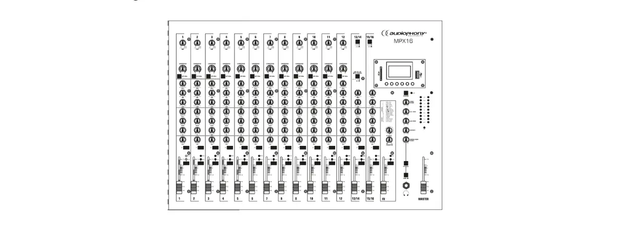 Audiophony Mpx6 Orchestra Mixing Console User Guide